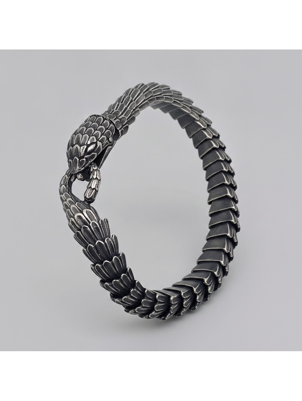 Stainless Steel Snake Scale Bracelet 8.6 Inches